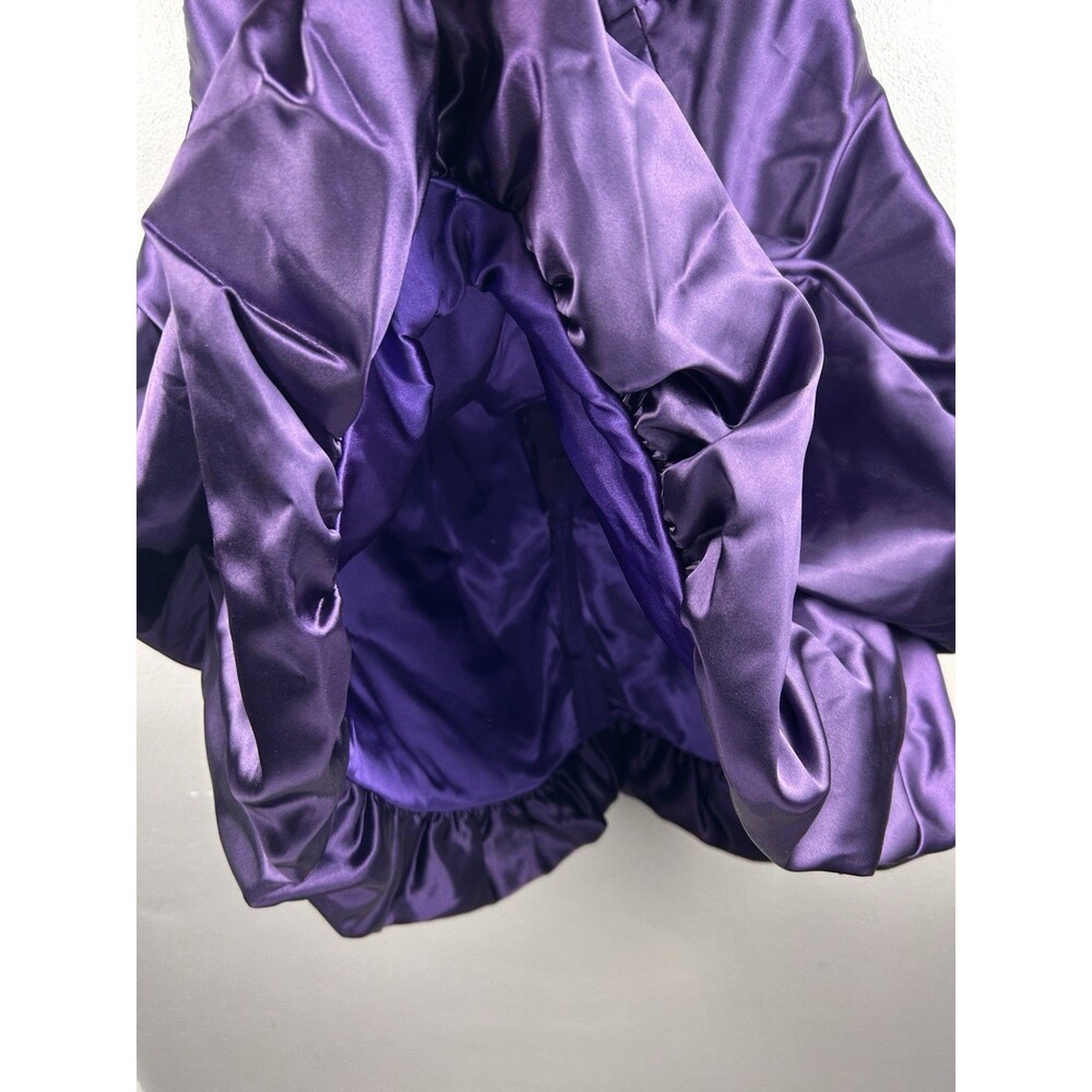 Jessica McClintock gunne Sax purple satin evening cocktail dress 11 Homecoming - Picture 4 of 11